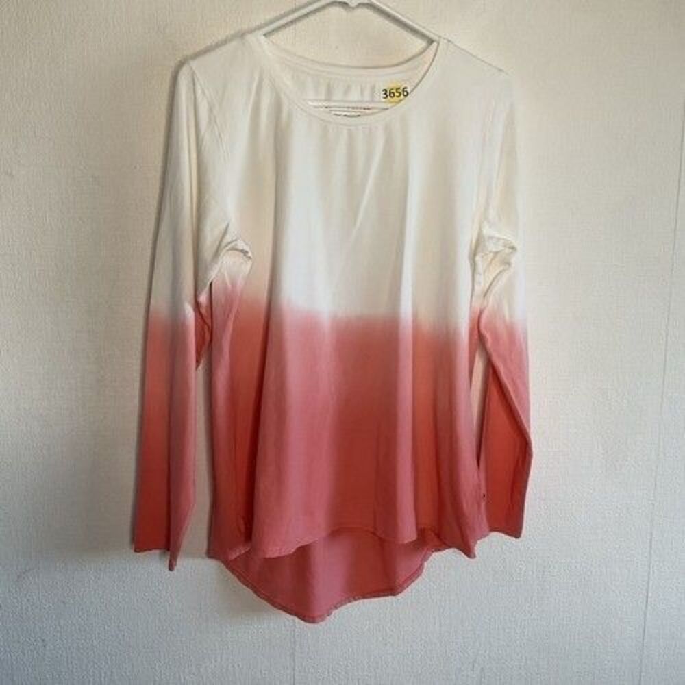 Seed to Style Ombre Print Long Sleeve T-Shirt Top Women Size Small Sunset - Picture 8 of 11